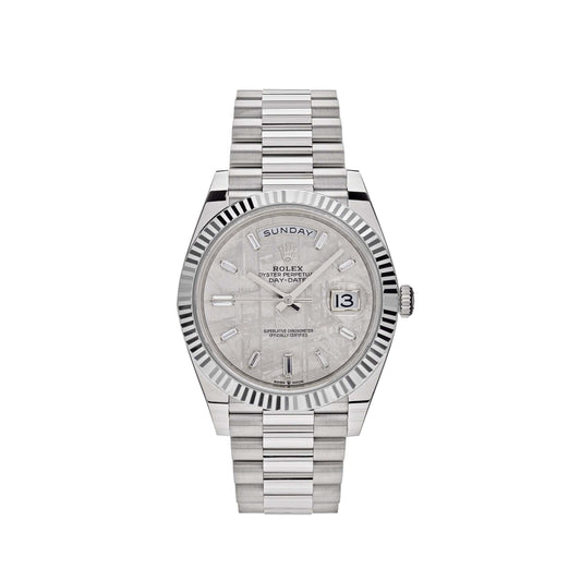 Rolex Day-Date 228239 White Gold Meteorite Diamond Dial