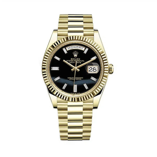 Rolex Day-Date 228238 Yellow Gold Black Onyx Dial