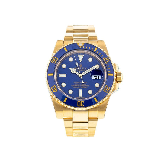 Rolex Submariner Date 116618LB Yellow Gold Blue Dial