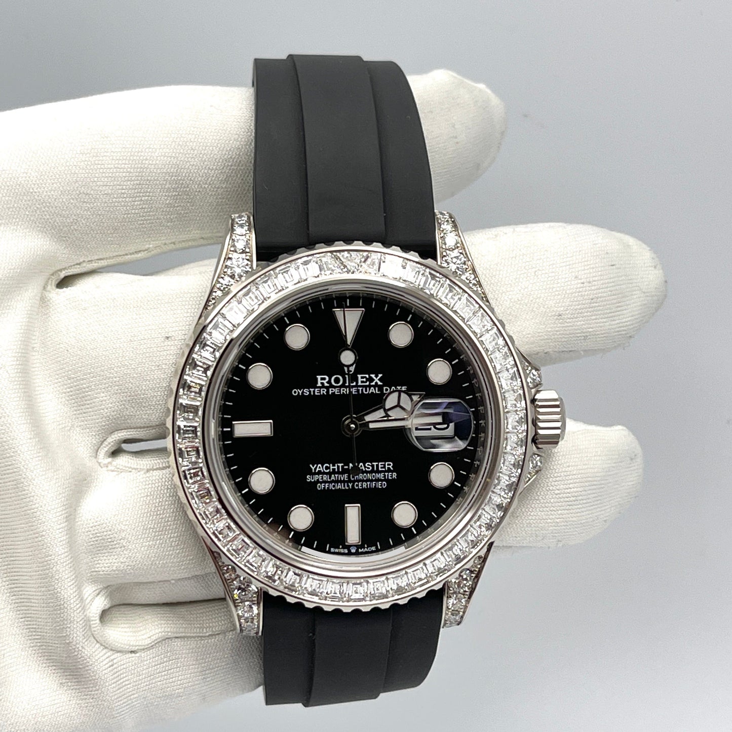 Rolex Yacht-Master 226679TBR White Gold Black Dial Diamond Bezel